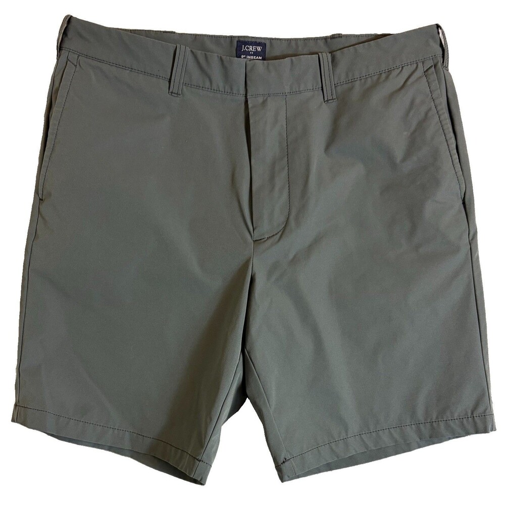 J.Crew Shorts Men's Size 34 Flat Front 9 Inch Inseam Chino Shorts Green